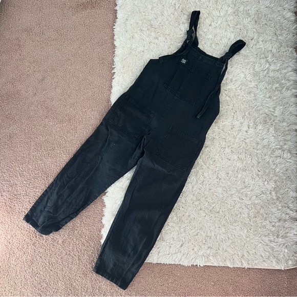 Lucy & Yak Pants - Lucy & Yak Black 100% Cotton Dungarees Size Small 28”